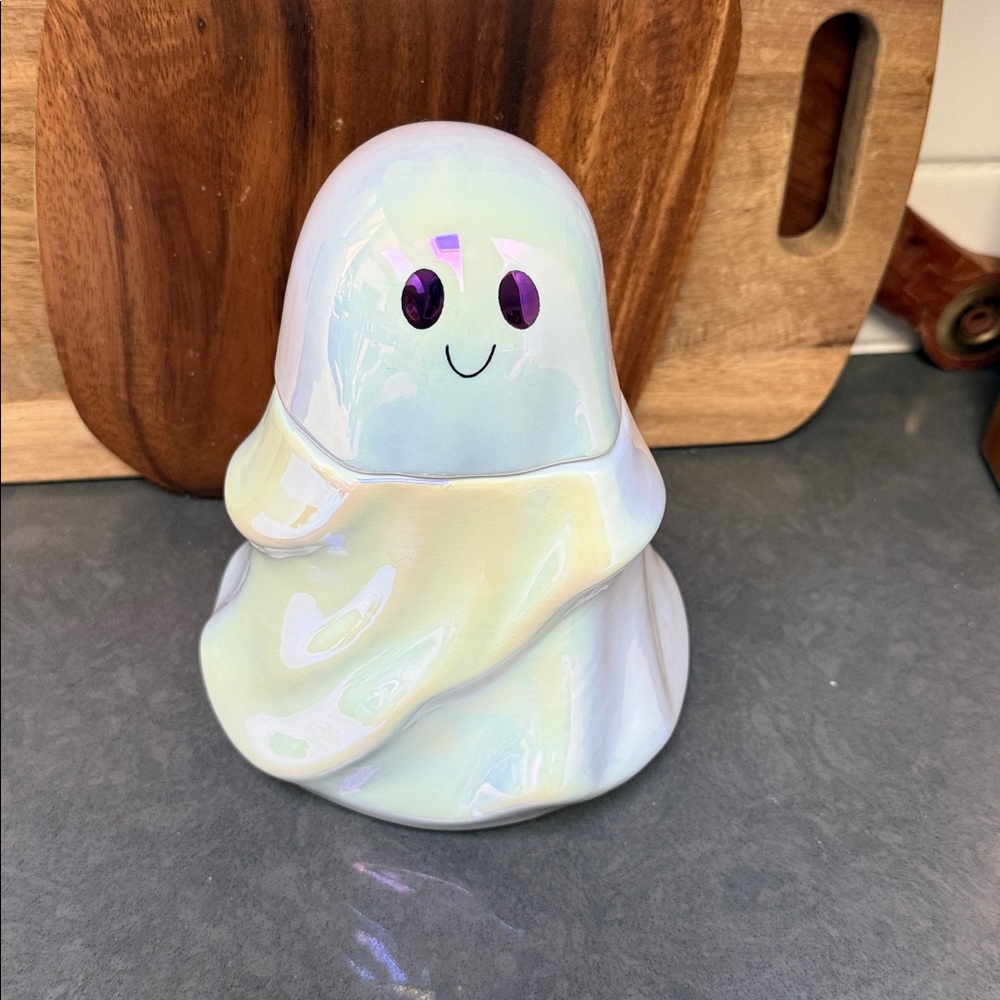 Ghost Iridescent Halloween Jar